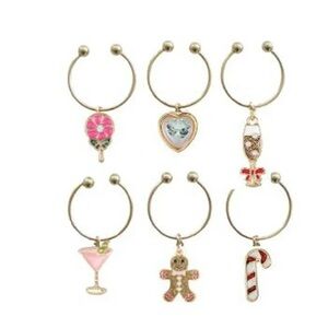 ⭐️NEW Packed Party Western Winter Wine Charms, 6 Pieces